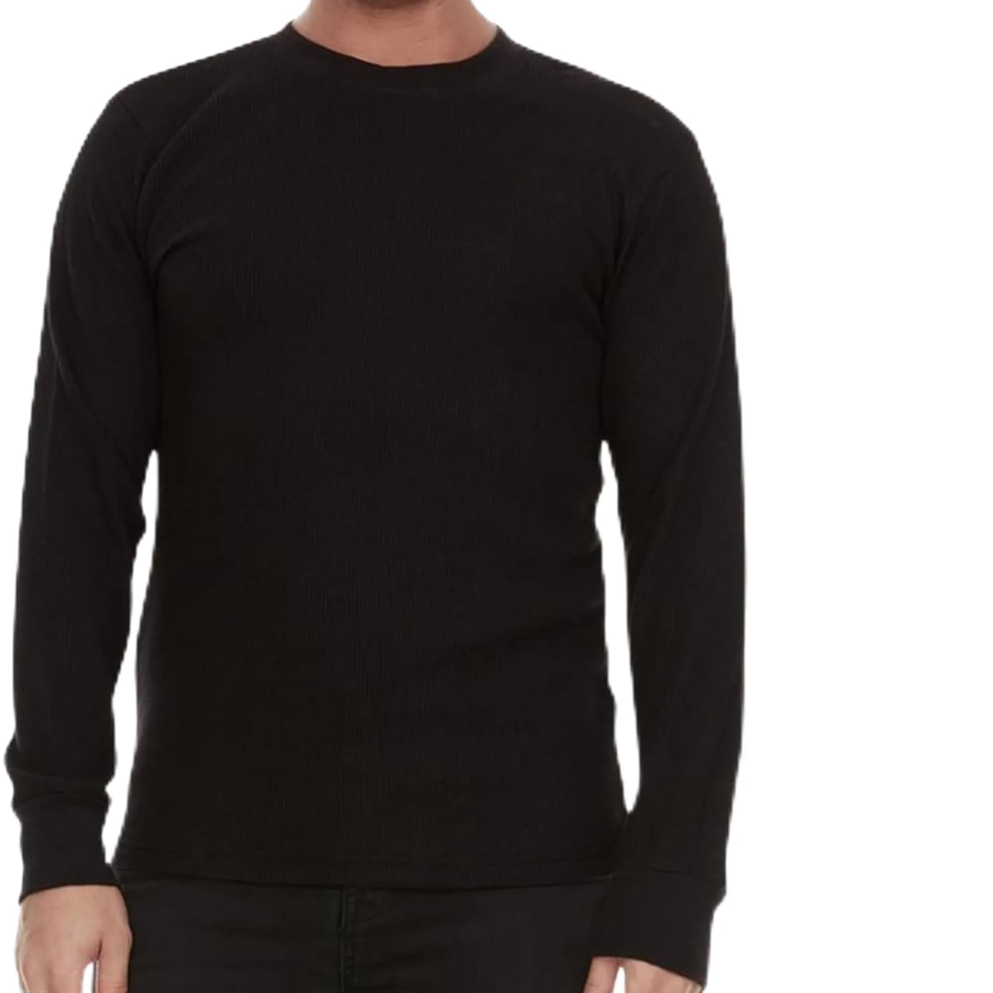 JMR Men’s Thermal Shirt Long Sleeve Heavyweight 100% Cotton Waffle Weave | Warm Breathable Base Layer or Standalone Cold Weather Essential
