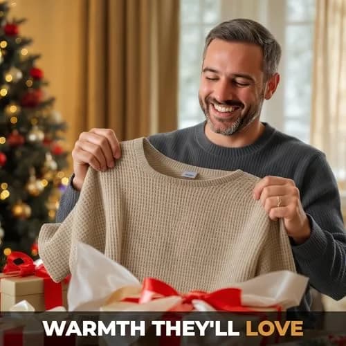 JMR Men’s Thermal Shirt Long Sleeve Heavyweight 100% Cotton Waffle Weave | Warm Breathable Base Layer or Standalone Cold Weather Essential thumbnail 5