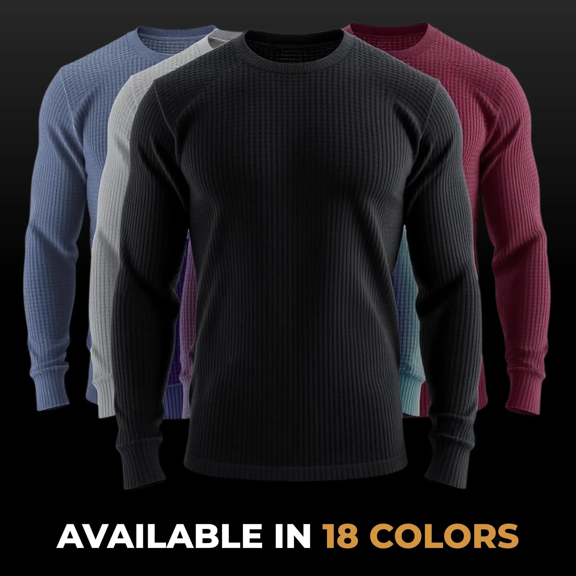 JMR Men’s Thermal Shirt Long Sleeve Heavyweight 100% Cotton Waffle Weave | Warm Breathable Base Layer or Standalone Cold Weather Essential thumbnail 6