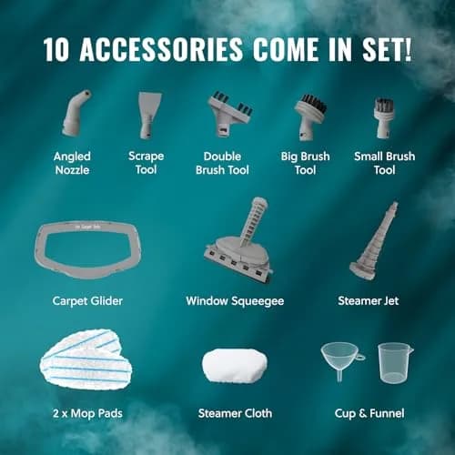 PurSteam 10-in-1 Steam Mop with Detachable Handheld Steam Cleaner for Tile Hardwood Floors | Chemical-Free, Rapid Heat, Multi-Accessory (120 chars) thumbnail 10
