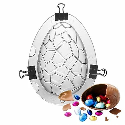 MoldFun Giant Surprise Toy Egg Maker - Easter Egg Mold, Dinosaur Polycarbonate Plastic Mould for Chocolate, Jello, Soap, Bath Bomb, Lotion Bar, Clay, Plaster, Cake Decorating Tool thumbnail 1