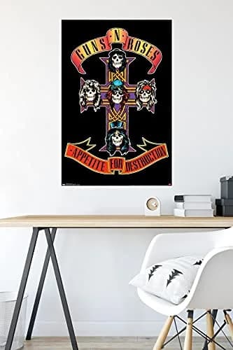 Trends International Guns N' Roses - Cross Wall Poster 55.9cm x 86.4cm | Officially Licensed Rock Band Art thumbnail 4