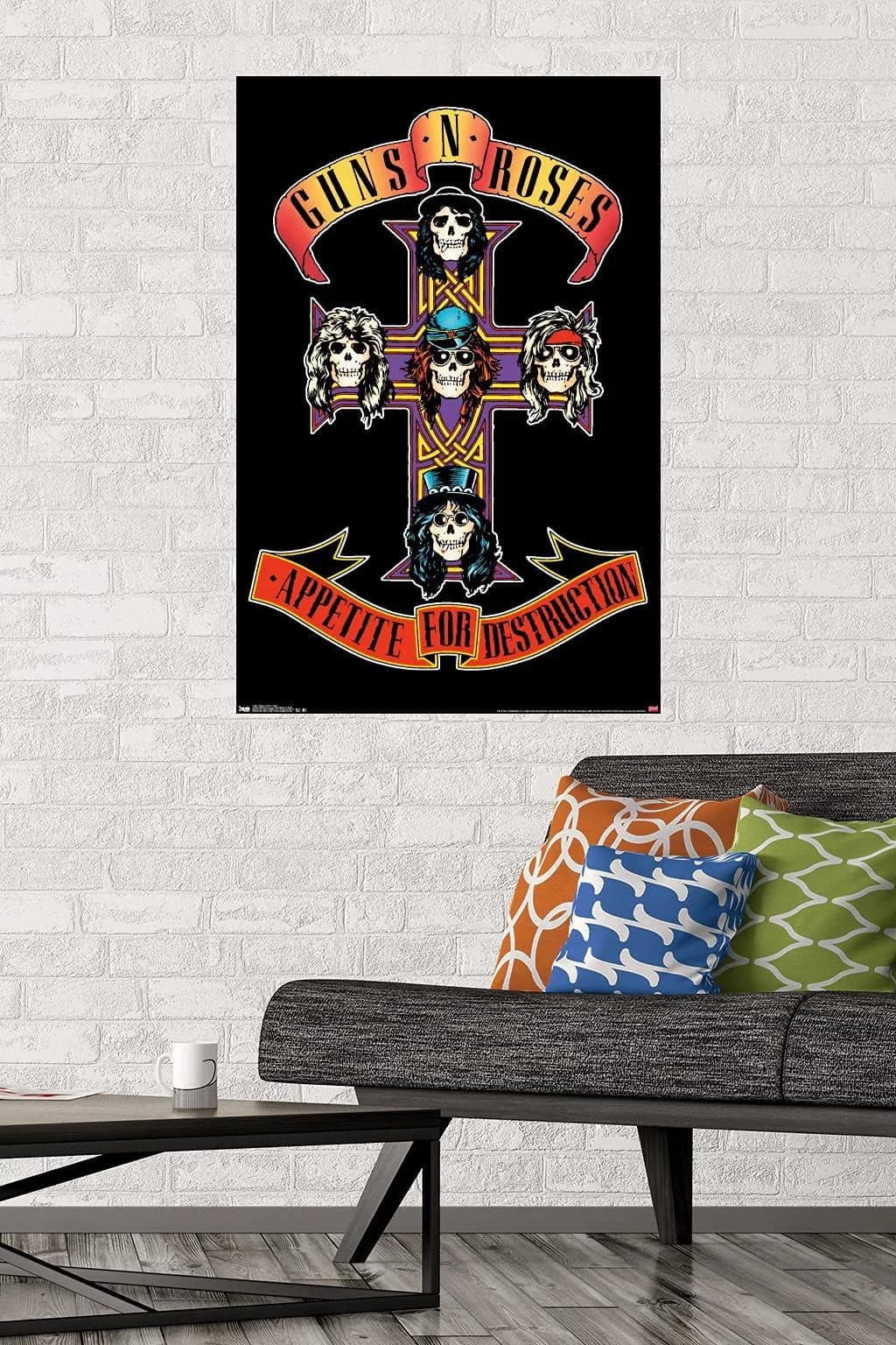 Trends International Guns N' Roses - Cross Wall Poster 55.9cm x 86.4cm | Officially Licensed Rock Band Art - view 2