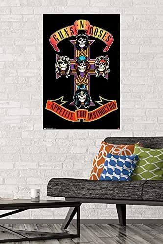 Trends International Guns N' Roses - Cross Wall Poster 55.9cm x 86.4cm | Officially Licensed Rock Band Art thumbnail 2