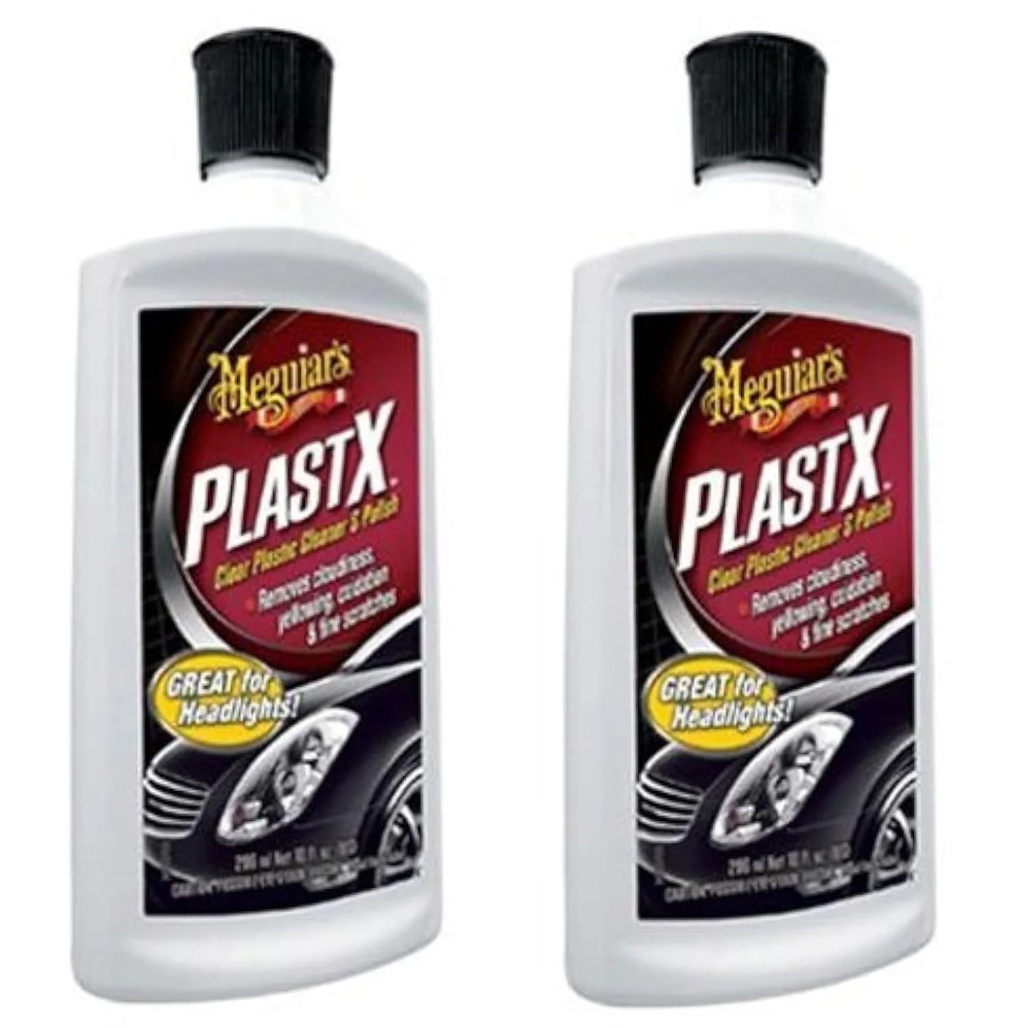 Meguiar's PlastX Clear Plastic Polish 295ml (10 Oz) | Restores Clarity & Removes Scratches — 10 Ounce