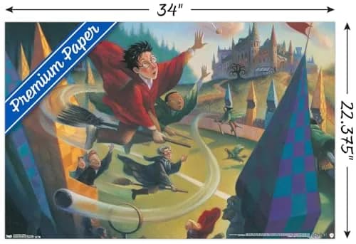 Trends International Harry Potter-Quidditch Premium Wall Poster 22.375" x 34" | High-Resolution Wall Art thumbnail 3
