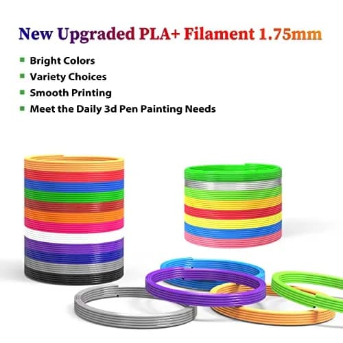 dikale 3D Pen Filament 400 Feet | 20 Colors PLA Refills for Smooth Printing thumbnail 3