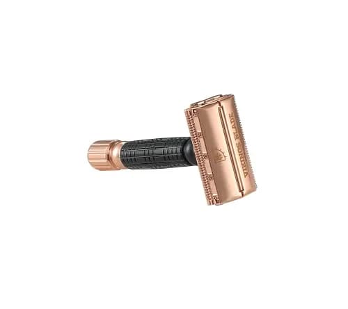 Vikings Blade Double Edge Safety Razor for Men + 5 Swedish Steel Blades + Luxury Case | Eco-Friendly & Reusable (Odin "Odin") thumbnail 4