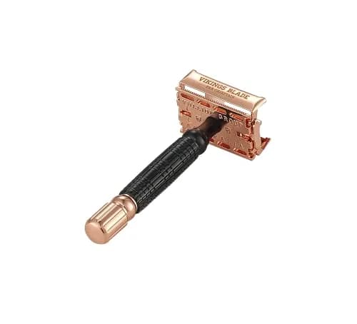 Vikings Blade Double Edge Safety Razor for Men + 5 Swedish Steel Blades + Luxury Case | Eco-Friendly & Reusable (Odin "Odin") thumbnail 6