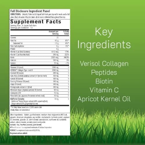 Irwin Naturals Collagen Beauty Supplement 80 Liquid Soft-Gels | Supports Skin, Hair & Nails thumbnail 2