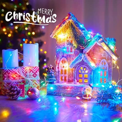 Minetom Multicolor Fairy String Lights 100 LEDs 10.1m (33 Ft) | Waterproof Copper Wire for Bedroom & Party Decor thumbnail 4