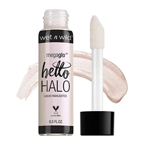 wet n wild MegaGlo Hello Halo Liquid Highlighter Makeup, Shimmer, Glow Halographic 15ml (0.5 Fl Oz) | Buildable Multi-Shimmer Glow thumbnail 1