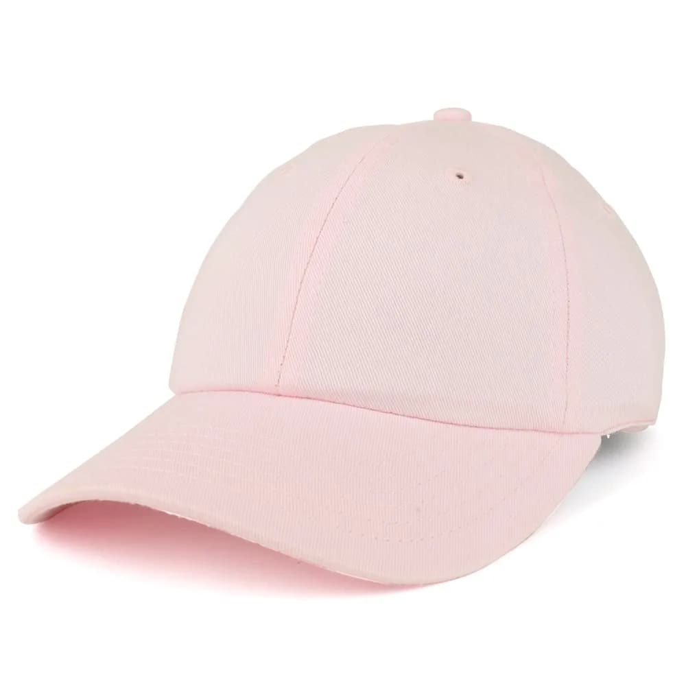 Trendy Apparel Shop Youth Small Fit Bio Washed Cotton Baseball Cap - Pink (1 Size) - main product image
