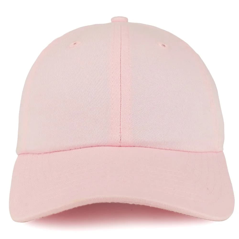 Trendy Apparel Shop Youth Small Fit Bio Washed Cotton Baseball Cap - Pink (1 Size) - view 2