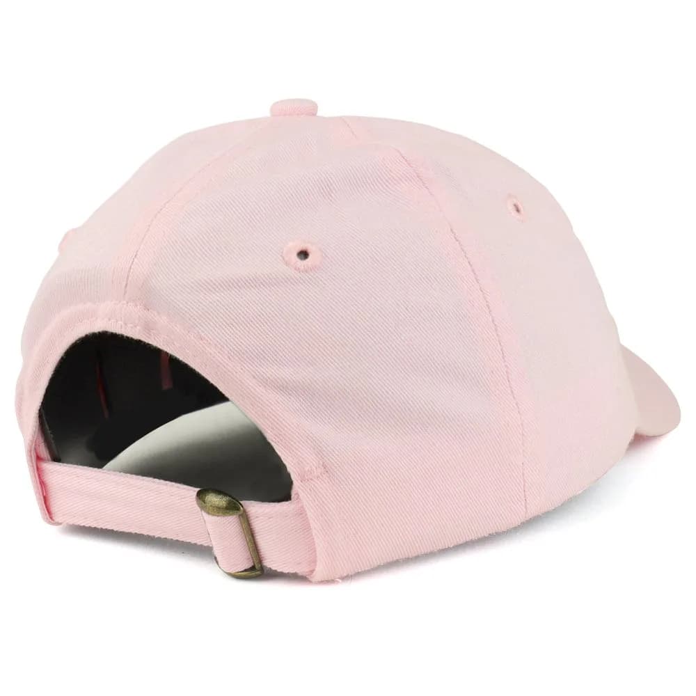 Trendy Apparel Shop Youth Small Fit Bio Washed Cotton Baseball Cap - Pink (1 Size) - view 3