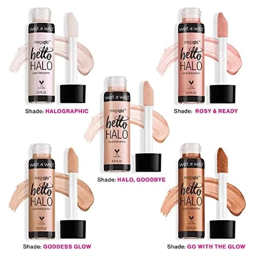 wet n wild MegaGlo Hello Halo Liquid Highlighter Makeup, Rose Gold Halo, 15ml (0.5 Fl Oz) | Shimmer Glow thumbnail 4