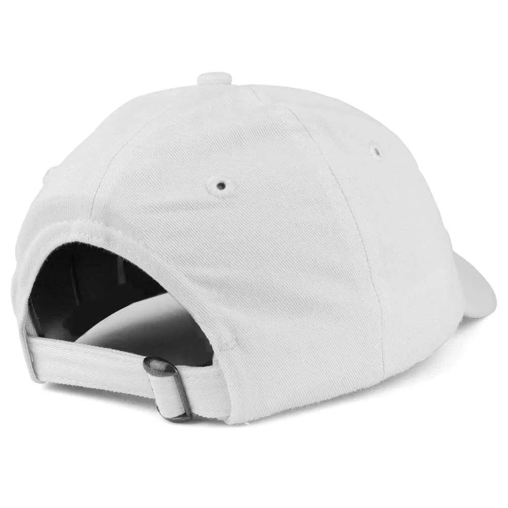 Trendy Apparel Shop Youth Cotton Baseball Cap - White | Adjustable Metal Buckle Strap - view 3