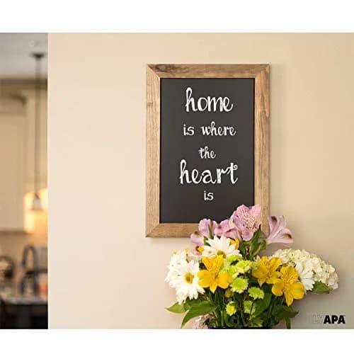 Ilyapa Framed Kitchen Chalkboard Sign, 12x16 Inch | Rustic Brown Wall Decor thumbnail 4