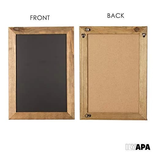 Ilyapa Framed Kitchen Chalkboard Sign, 12x16 Inch | Rustic Brown Wall Decor thumbnail 5