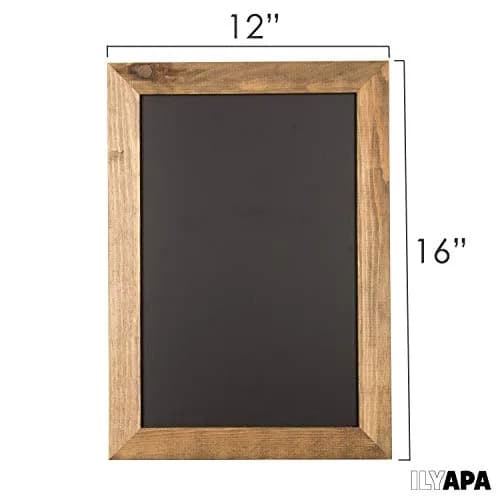 Ilyapa Framed Kitchen Chalkboard Sign, 12x16 Inch | Rustic Brown Wall Decor thumbnail 2