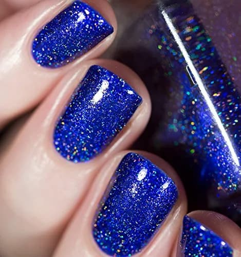 ILNP Downpour - Bold Indigo Blue Holographic Nail Polish | 0.4 Fl Oz, Breathtaking Radiance thumbnail 5