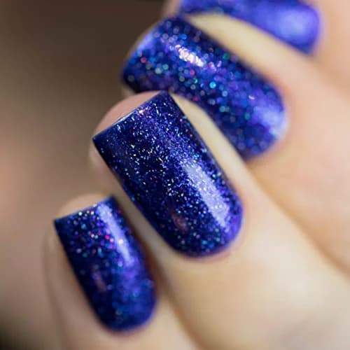 ILNP Downpour - Bold Indigo Blue Holographic Nail Polish | 0.4 Fl Oz, Breathtaking Radiance thumbnail 6