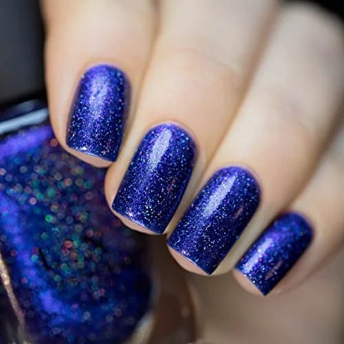 ILNP Downpour - Bold Indigo Blue Holographic Nail Polish | 0.4 Fl Oz, Breathtaking Radiance thumbnail 7