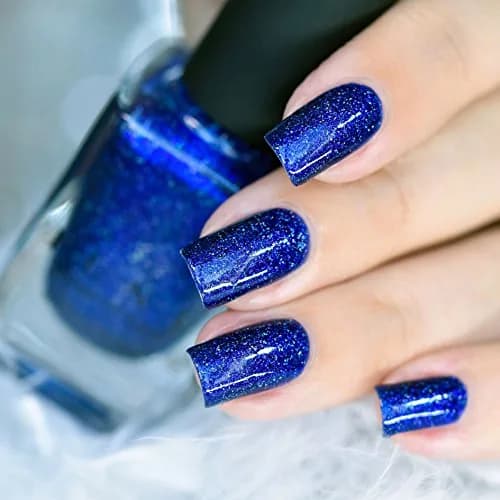 ILNP Downpour - Bold Indigo Blue Holographic Nail Polish | 0.4 Fl Oz, Breathtaking Radiance thumbnail 8