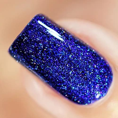 ILNP Downpour - Bold Indigo Blue Holographic Nail Polish | 0.4 Fl Oz, Breathtaking Radiance thumbnail 9