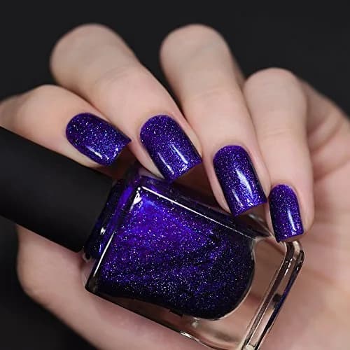 ILNP Downpour - Bold Indigo Blue Holographic Nail Polish | 0.4 Fl Oz, Breathtaking Radiance thumbnail 2