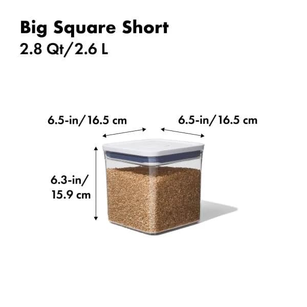 OXO Good Grips POP Container Airtight Food Storage 2.6 L (89.6 Fl Oz) | Stackable Kitchen Organizer thumbnail 6