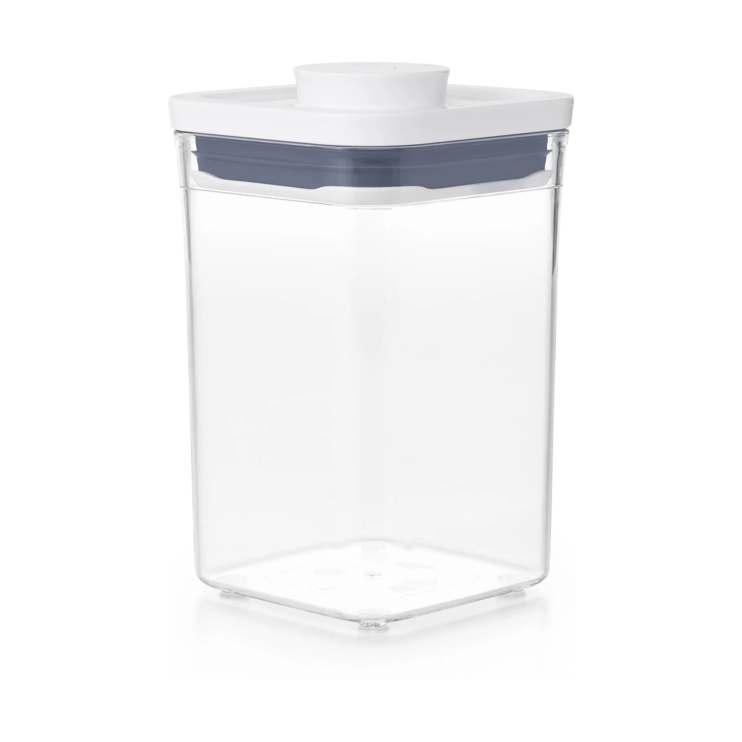 OXO Good Grips POP Container - Airtight Food Storage - Small Square Tall 2.3 Qt (2.1 L) | Keeps Dry Foods Fresh — White