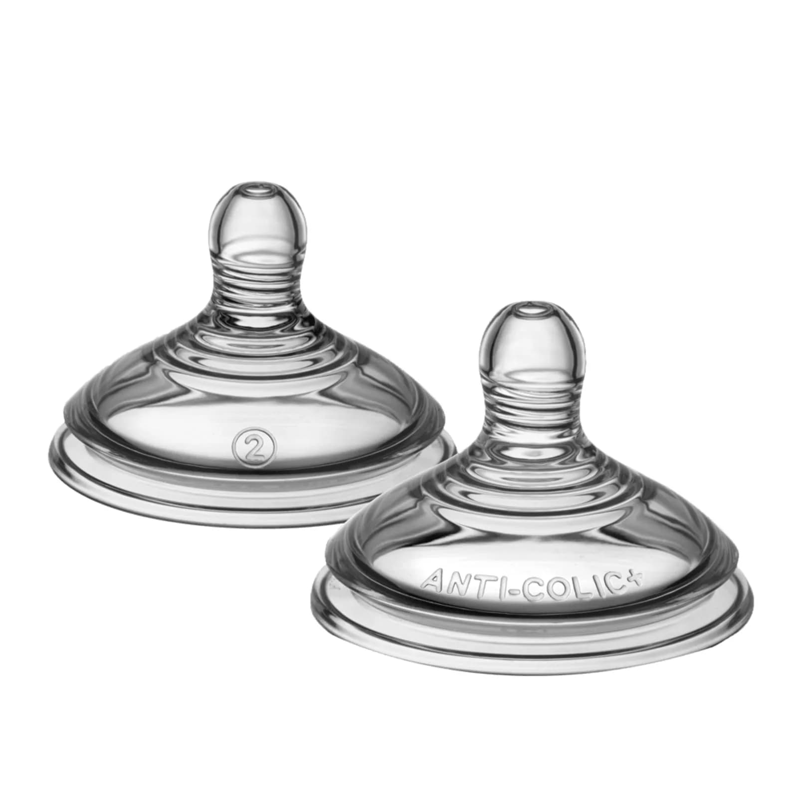Tommee Tippee Advanced Anti-Colic Baby Bottle Nipples, Slow Flow, 0+ Months, Pack of 2 | Breast-Like for Natural Latch - main product image