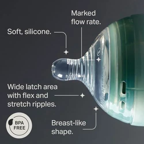 Tommee Tippee Advanced Anti-Colic Baby Bottle Nipples, Slow Flow, 0+ Months, Pack of 2 | Breast-Like for Natural Latch thumbnail 4