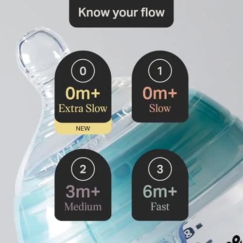 Tommee Tippee Advanced Anti-Colic Baby Bottle Nipples, Slow Flow, 0+ Months, Pack of 2 | Breast-Like for Natural Latch thumbnail 5