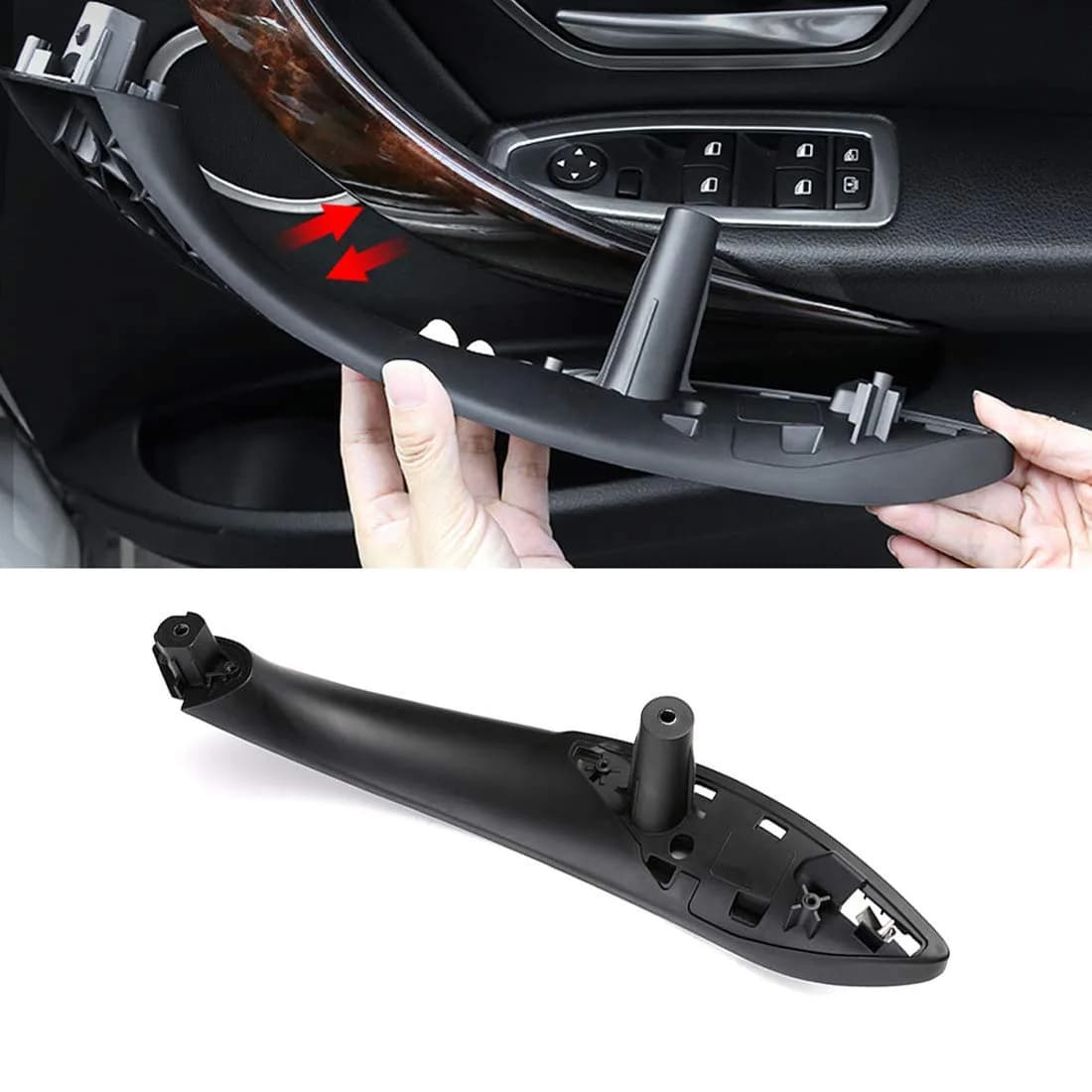 Jaronx Black Right Front Door Handle for BMW 3 Series 2012-2018 & 4 Series 2014-2017 (1 Piece) - main product image