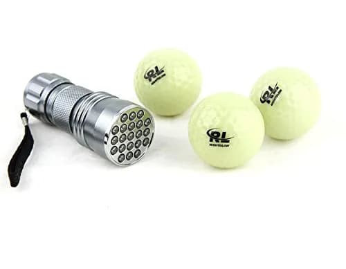 R&L Night Golf Balls Glow in the Dark 12 Pack + Flashlight | Long-Lasting Bright Luminous Balls thumbnail 5