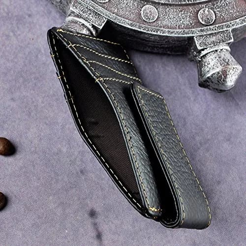 Le'aokuu Mens Genuine Leather Cowhide Money Clip Wallet Slim Black 2 | RFID Secure thumbnail 5