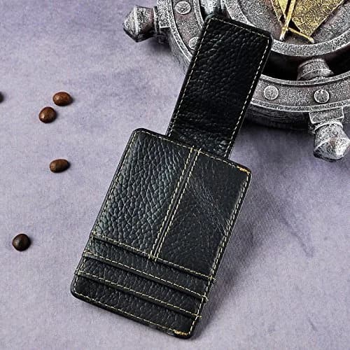 Le'aokuu Mens Genuine Leather Cowhide Money Clip Wallet Slim Black 2 | RFID Secure thumbnail 6