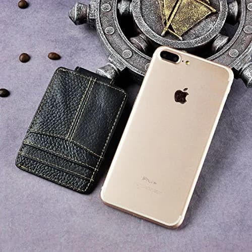 Le'aokuu Mens Genuine Leather Cowhide Money Clip Wallet Slim Black 2 | RFID Secure thumbnail 4
