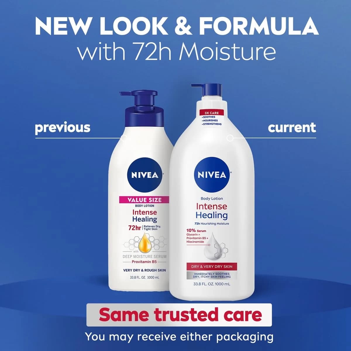 NIVEA Intense Healing Body Cream for Dry, Itchy Skin, 10% Serum, 33.8 Fl Oz thumbnail 2