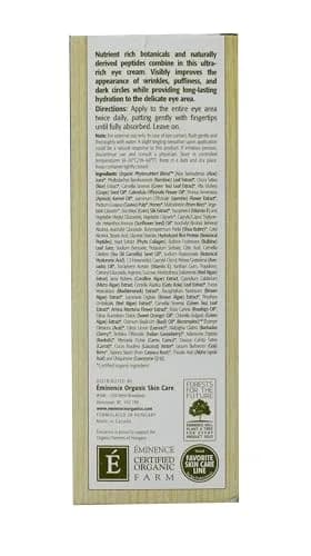 Eminence Organic Skincare Marine Flower Peptide Eye Cream 30ml (1.05 Fl Oz) | Reduces Wrinkles, Puffiness & Dark Circles thumbnail 2