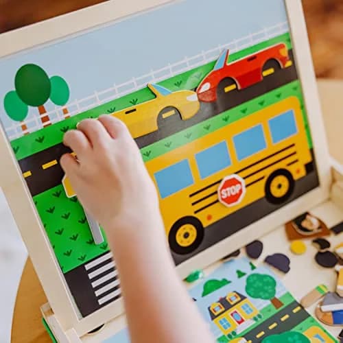 Melissa & Doug Wooden Magnetic Matching Picture Game with 119 Magnets | Imaginative Scene Play for Kids 3+ thumbnail 6