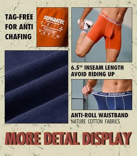 Separatec Dual Pouch Men's Boxer Briefs Cotton Underwear Multipack | Patented Support & Breathability (70-120 chars) thumbnail 6