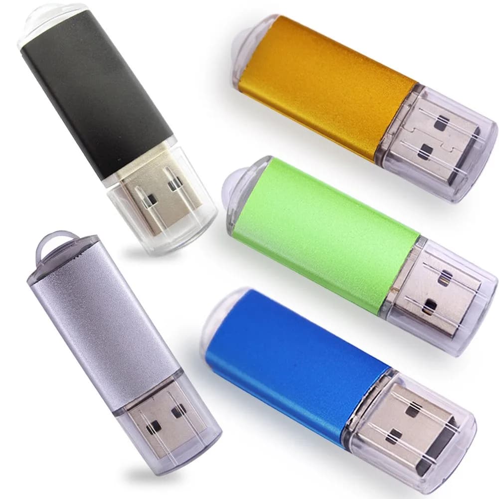 ebamaz 128MB USB 2.0 Metal Key Flash Drives 5-Pack | Plug-and-Play Data Storage — 128MB X 5PCS