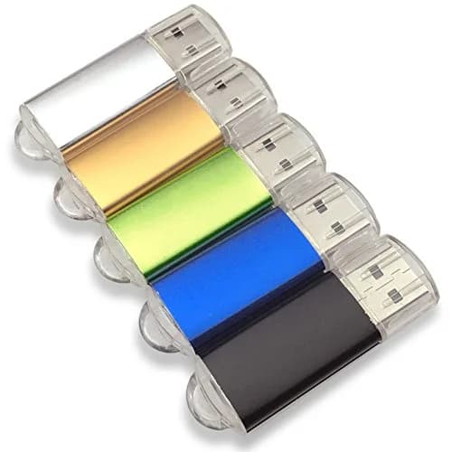 ebamaz 128MB USB 2.0 Metal Key Flash Drives 5-Pack | Plug-and-Play Data Storage thumbnail 5