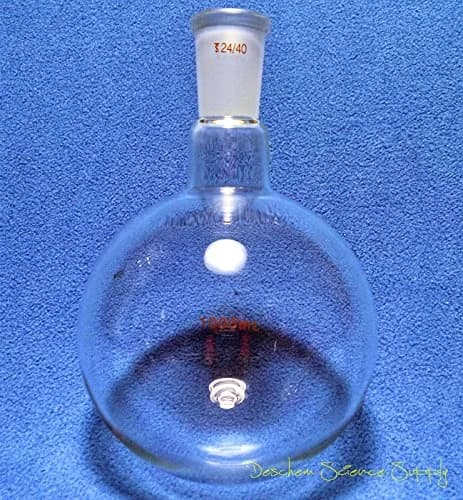 Deschem 1000ml 24/40 Round Bottom Glass Flask 1L | Borosilicate Lab Boiling Vessel thumbnail 3