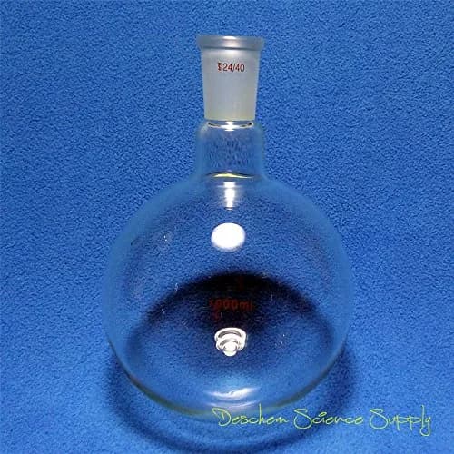 Deschem 1000ml 24/40 Round Bottom Glass Flask 1L | Borosilicate Lab Boiling Vessel thumbnail 4