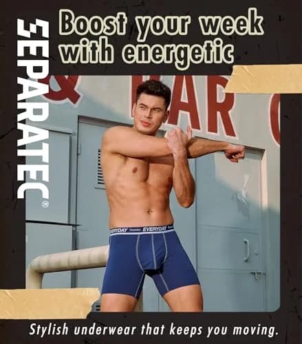 Separatec Dual Pouch Men's Boxer Briefs Cotton Underwear Multipack | Patented Support & Breathability (70-120 chars) thumbnail 7