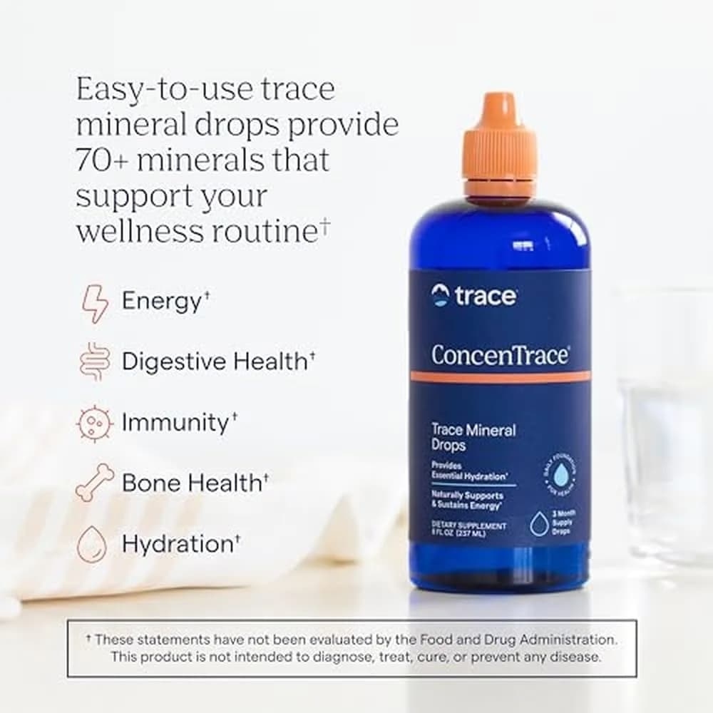 Trace Minerals ConcenTrace Drops, 70+ Ionic Trace Minerals, 24 fl oz (710ml) | Great Salt Lake Source - view 2